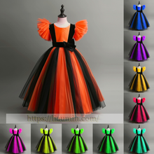 Load image into Gallery viewer, Tulle Cap Sleeve Flower Girl Dress Brithday Party Formal Occasion Skirt W13-11