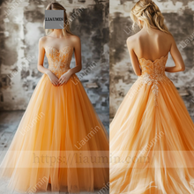 Load image into Gallery viewer, Customized Hand Made Dress Wedding Evening Prom Formal Princess Dress C-17