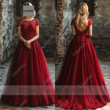 Load image into Gallery viewer, Customized Tulle and Lace Dress Wedding Evening Prom Formal Princess Dress C-20