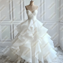Load image into Gallery viewer, White Strapless Ball Gown Wedding Evening Prom Formal Princess Dress W19.23.2