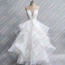 Load image into Gallery viewer, White V Neck Ball Gown Wedding Evening Prom Formal Princess Dress W19.23.3