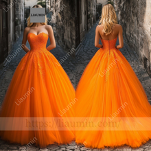 Load image into Gallery viewer, Customized Hand Made Dress Wedding Evening Prom Formal Princess Dress C-23