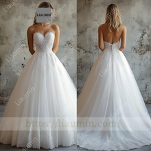 Load image into Gallery viewer, Customized Hand Made Dress For Wedding Evening Prom Formal Princess Dress C-24