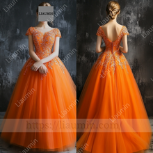 Load image into Gallery viewer, Customized Hand Made Dress Wedding Evening Prom Formal Princess Dress C-25