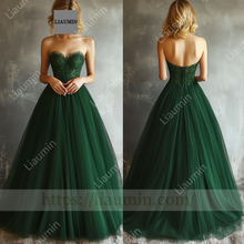 Load image into Gallery viewer, Customized Hand Made Dress For Wedding Evening Prom Formal Princess Dress C-26