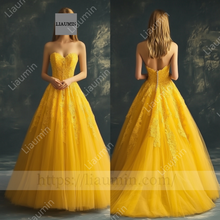 Load image into Gallery viewer, Customized Hand Made Dress For Wedding Evening Prom Formal Princess Dress C-26