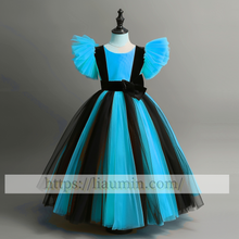 Load image into Gallery viewer, Tulle Cap Sleeve Flower Girl Dress Brithday Party Formal Occasion Skirt W13-11
