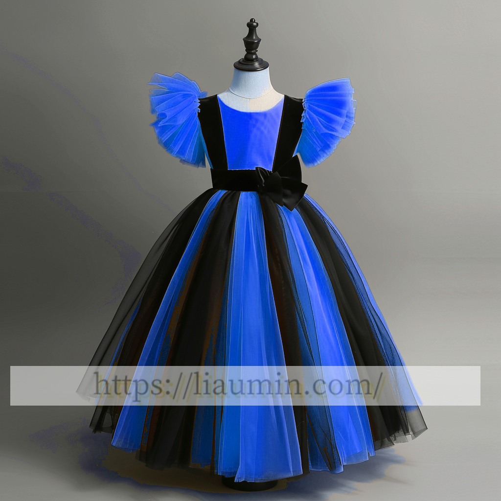 Tulle Cap Sleeve Flower Girl Dress Brithday Party Formal Occasion Skirt W13-11