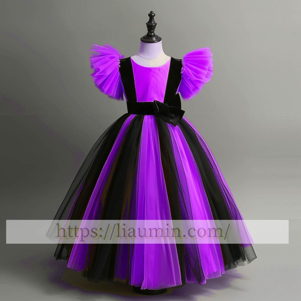 Tulle Cap Sleeve Flower Girl Dress Brithday Party Formal Occasion Skirt W13-11