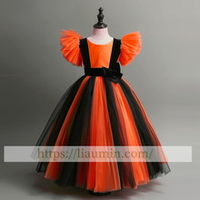 Load image into Gallery viewer, Tulle Cap Sleeve Flower Girl Dress Brithday Party Formal Occasion Skirt W13-11
