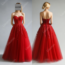 Load image into Gallery viewer, Customized Hand Made Red Wedding Evening Prom Formal Princess Dress C-16.1
