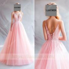 Load image into Gallery viewer, Customized Pink Dress Wedding Evening Prom Formal Princess Dress C-16.8
