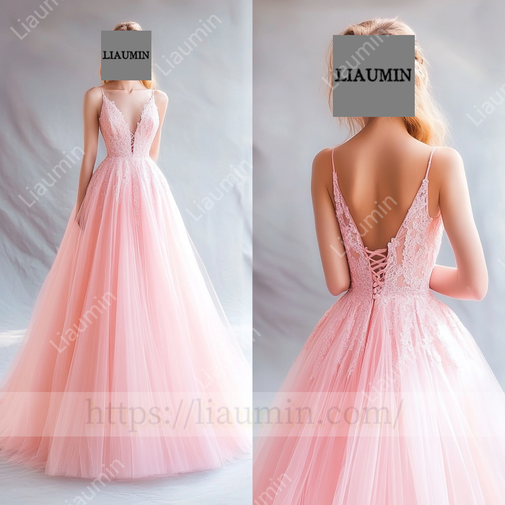 Customized Pink Dress Wedding Evening Prom Formal Princess Dress C-16.8