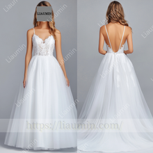 Load image into Gallery viewer, Customized Hand Made Dress Wedding Evening Prom Formal Princess Dress C-17
