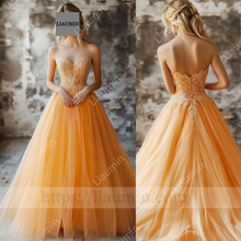 Load image into Gallery viewer, Customized Hand Made Dress Wedding Evening Prom Formal Princess Dress C-17
