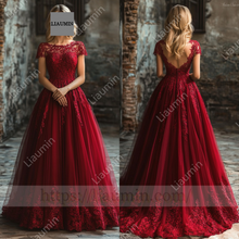 Load image into Gallery viewer, Customized Tulle and Lace Dress Wedding Evening Prom Formal Princess Dress C-20
