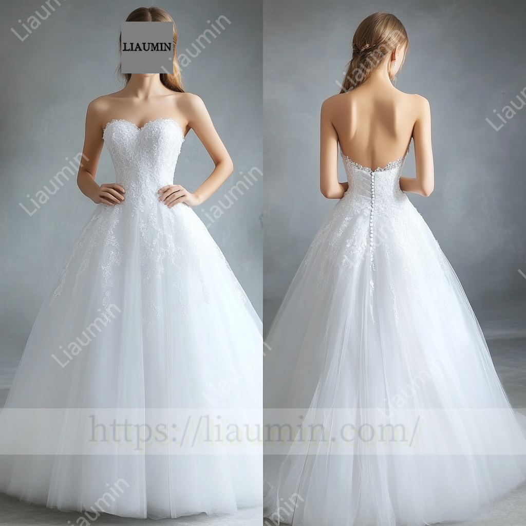 Customized Tulle and Lace Dress Wedding Evening Prom Formal Princess Dress C-20