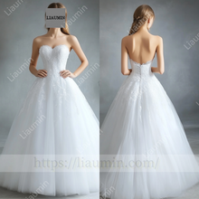 Load image into Gallery viewer, Customized Tulle and Lace Dress Wedding Evening Prom Formal Princess Dress C-20
