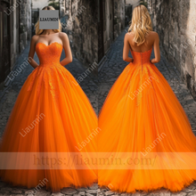 Load image into Gallery viewer, Customized Hand Made Dress Wedding Evening Prom Formal Princess Dress C-23
