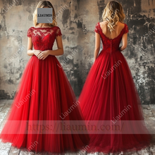 Load image into Gallery viewer, Customized Hand Made Dress For Wedding Evening Prom Formal Princess Dress C-24
