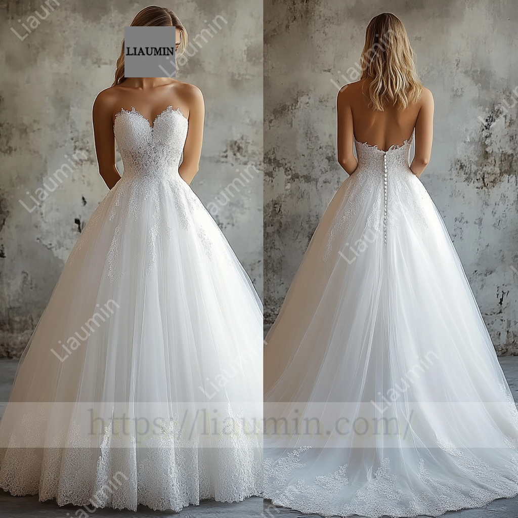 Customized Hand Made Dress For Wedding Evening Prom Formal Princess Dress C-24