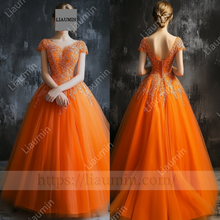 Load image into Gallery viewer, Customized Hand Made Dress Wedding Evening Prom Formal Princess Dress C-25
