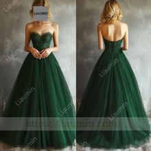 Load image into Gallery viewer, Customized Hand Made Dress For Wedding Evening Prom Formal Princess Dress C-26
