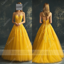 Load image into Gallery viewer, Customized Hand Made Dress For Wedding Evening Prom Formal Princess Dress C-26
