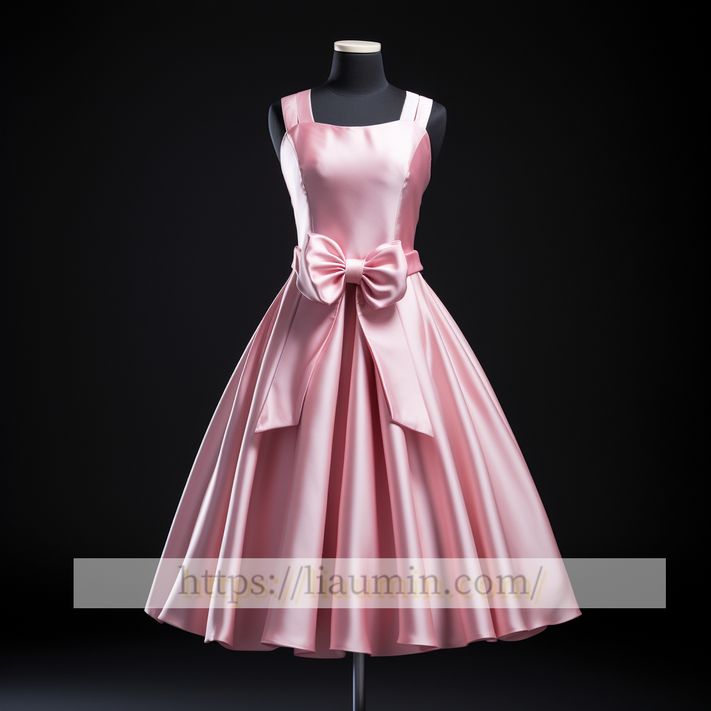 Pink Satin With Bowknot Short Evening Party Prom Princess Homecoming Dress Custom W5-2.39