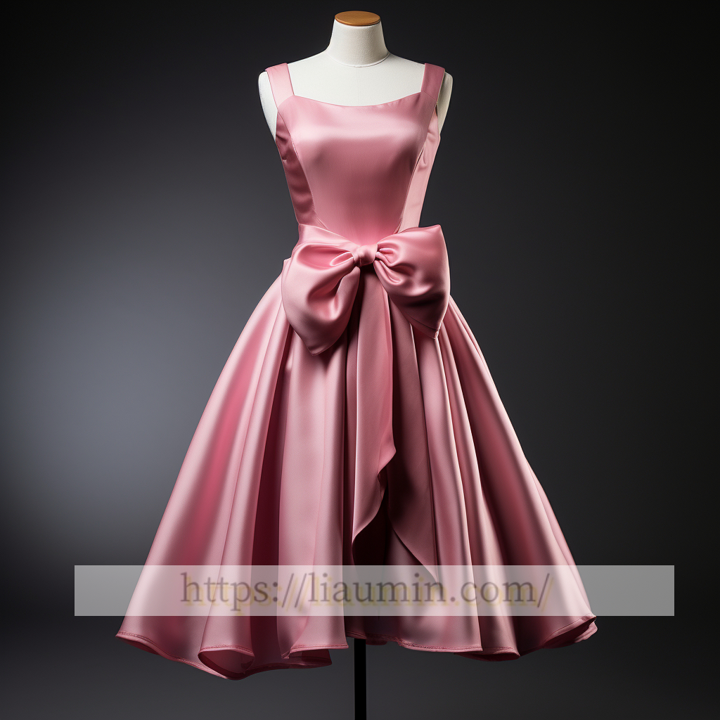 Pink Satin Short Evening Party Prom Princess Homecoming Dress Custom Size W5-2.43