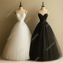 Load image into Gallery viewer, New Simple Tulle Strap Wedding Evening Prom Formal Lace Up Back Princess Dress C-3.18
