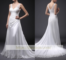 Load image into Gallery viewer, White Or Ivory Wedding Dress Bridal Gown Princess Dress Hand Made Custom Size W5-3.52
