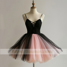 Load image into Gallery viewer, Pink and Black Short Length Evening Party Prom Formal Princess Homecoming Dress Custom Made W15-4.1
