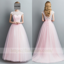 Load image into Gallery viewer, Custom Pink Tulle With Lace Applique Wedding Evening Prom Formal Princess Dress C-9.9
